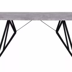 Beliani Mesa De Comedor Gris Claro/negro 160 X 90 Cm BUSCOT -Sillones Ventas undef src sa picid 755598 type whitesh image scaled