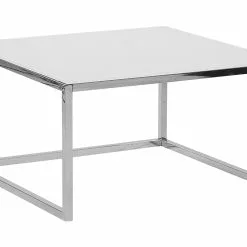 Beliani Conjunto De 2 Mesas De Centro De Vidrio Templado Blanco/plateado BREA -Sillones Ventas undef src sa picid 757546 type whitesh image scaled