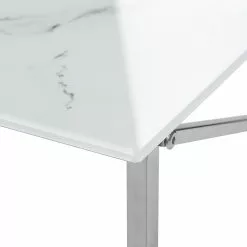 Beliani Mesa De Centro De Vidrio Templado Efecto Mármol Blanco/plateado 100 X 50 Cm EMPORIA -Sillones Ventas undef src sa picid 757571 type whitesh image scaled