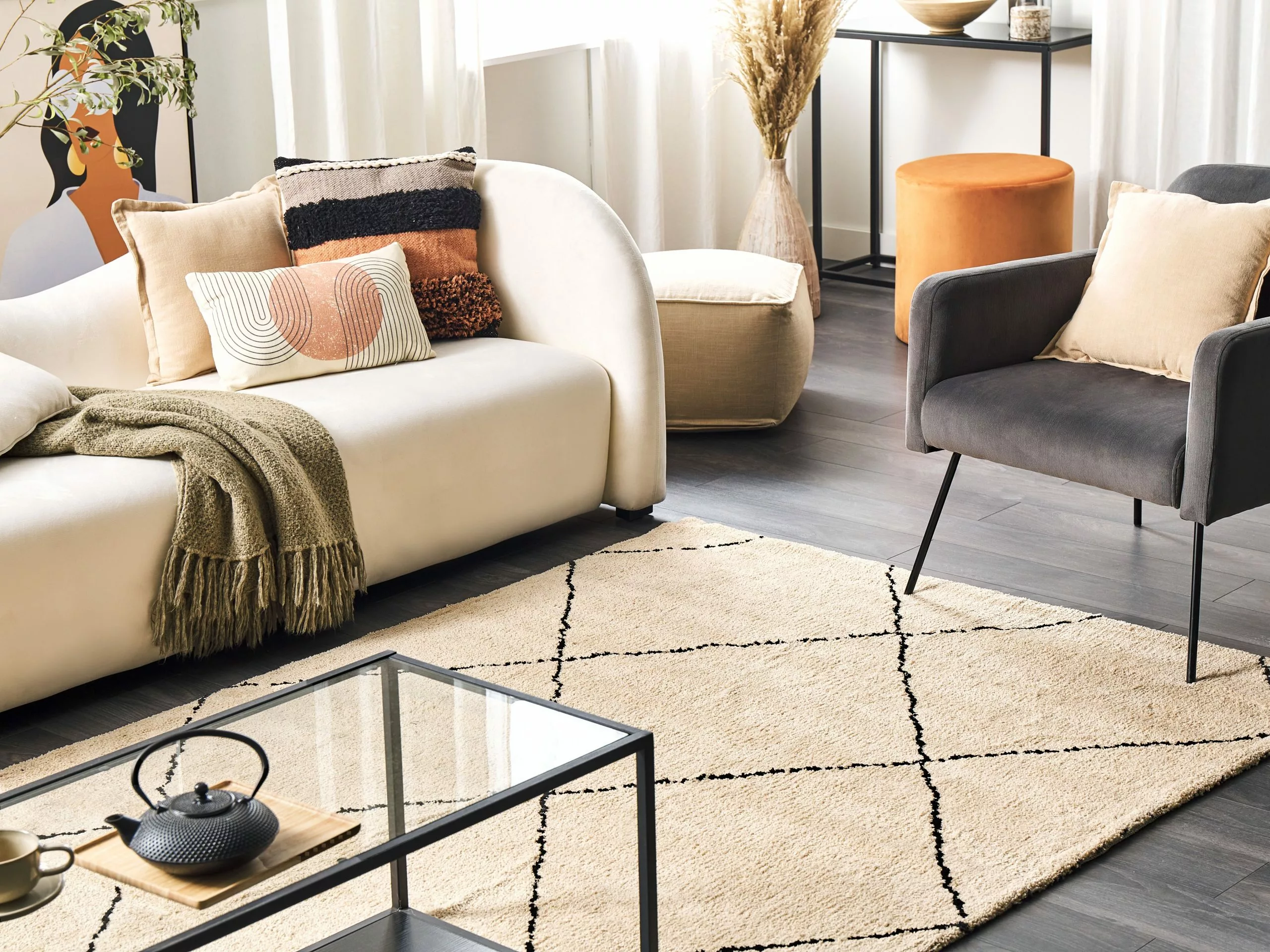 Beliani Mesa De Centro Gris 40 X 40 Cm CHESTER 4 Beliani Mesa De Centro Gris 40 X 40 Cm CHESTER - Imagen 4