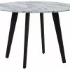 Beliani Mesa De Comedor Gris/blanco/negro ⌀ 110 Cm MOSBY