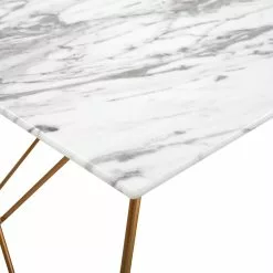 Beliani Mesa De Comedor De Vidrio Templado Blanco/gris/dorado 140 X 80 Cm KENTON -Sillones Ventas undef src sa picid 757708 type whitesh image scaled