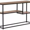 Beliani Consola Madera Oscura/negro 120 X 30 Cm BELMONT