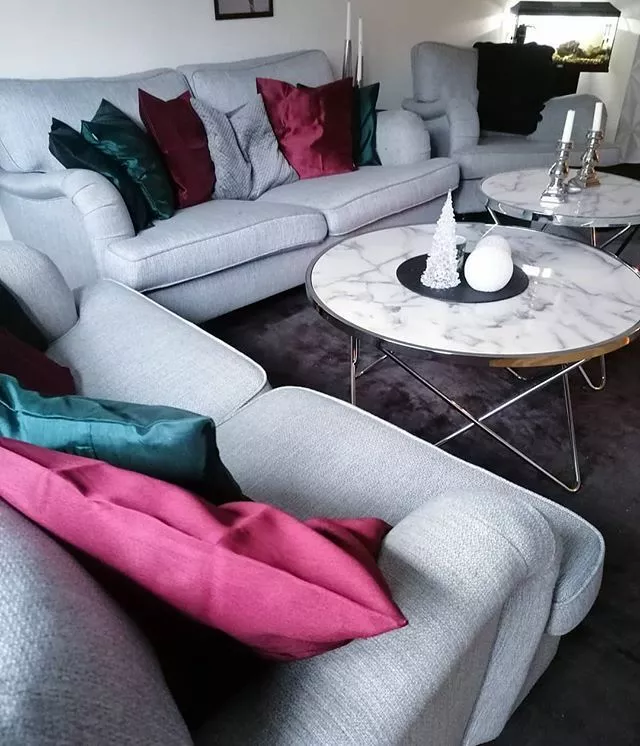 Beliani Mesa Auxiliar De Vidrio Templado Blanco/plateado ⌀ 50 Cm MERIDIAN II 4 Beliani Mesa Auxiliar De Vidrio Templado Blanco/plateado ⌀ 50 Cm MERIDIAN II - Imagen 4