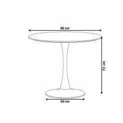 Beliani Mesa De Comedor Negra ⌀ 90 Cm BOCA 17 Beliani Mesa De Comedor Negra ⌀ 90 Cm BOCA -Sillones Ventas undef src sa picid 761818 type whitesh image scaled