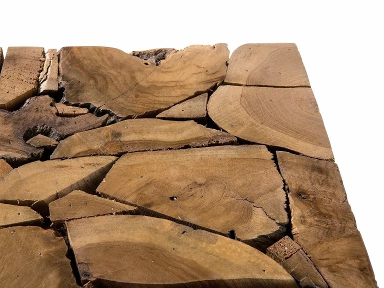 Beliani Mesa Auxiliar De Madera De Teca Clara 30 X 30 Cm NELSON 7 Beliani Mesa Auxiliar De Madera De Teca Clara 30 X 30 Cm NELSON - Imagen 7