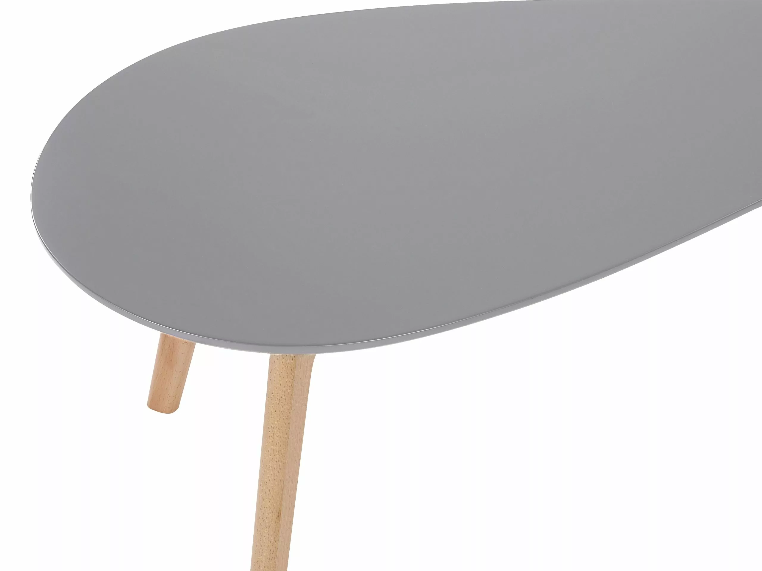 Beliani Conjunto De 2 Mesas De Centro Gris/madera Clara FLY III - Imagen 7