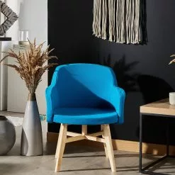 Beliani Sillón De Poliéster Azul Turquesa YSTAD -Sillones Ventas undef src sa picid 765763 type whitesh image scaled