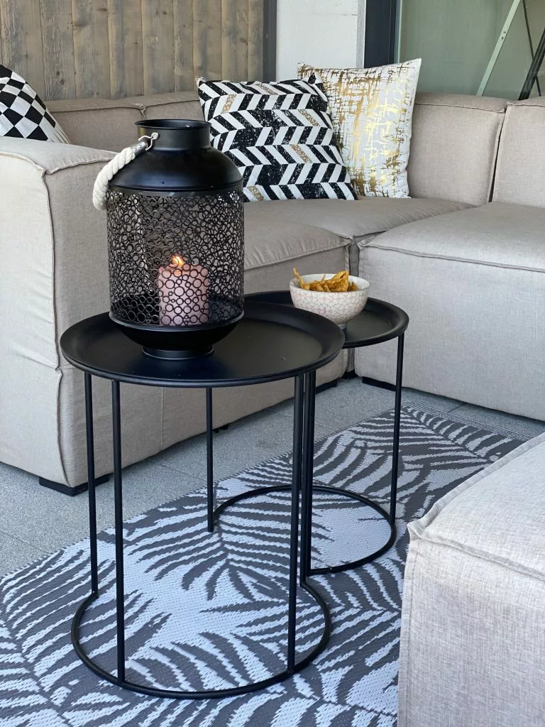 Beliani Conjunto De 2 Mesas De Centro De Metal Negro TWINS - Imagen 4