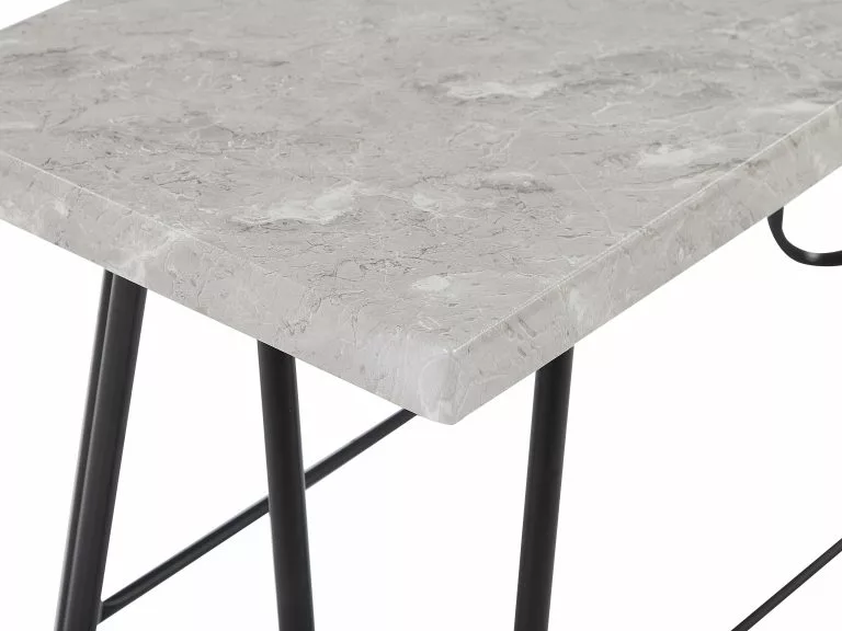 Beliani Conjunto De Comedor 4 Plazas Gris Claro/negro KEMPTON 10 Beliani Conjunto De Comedor 4 Plazas Gris Claro/negro KEMPTON - Imagen 10