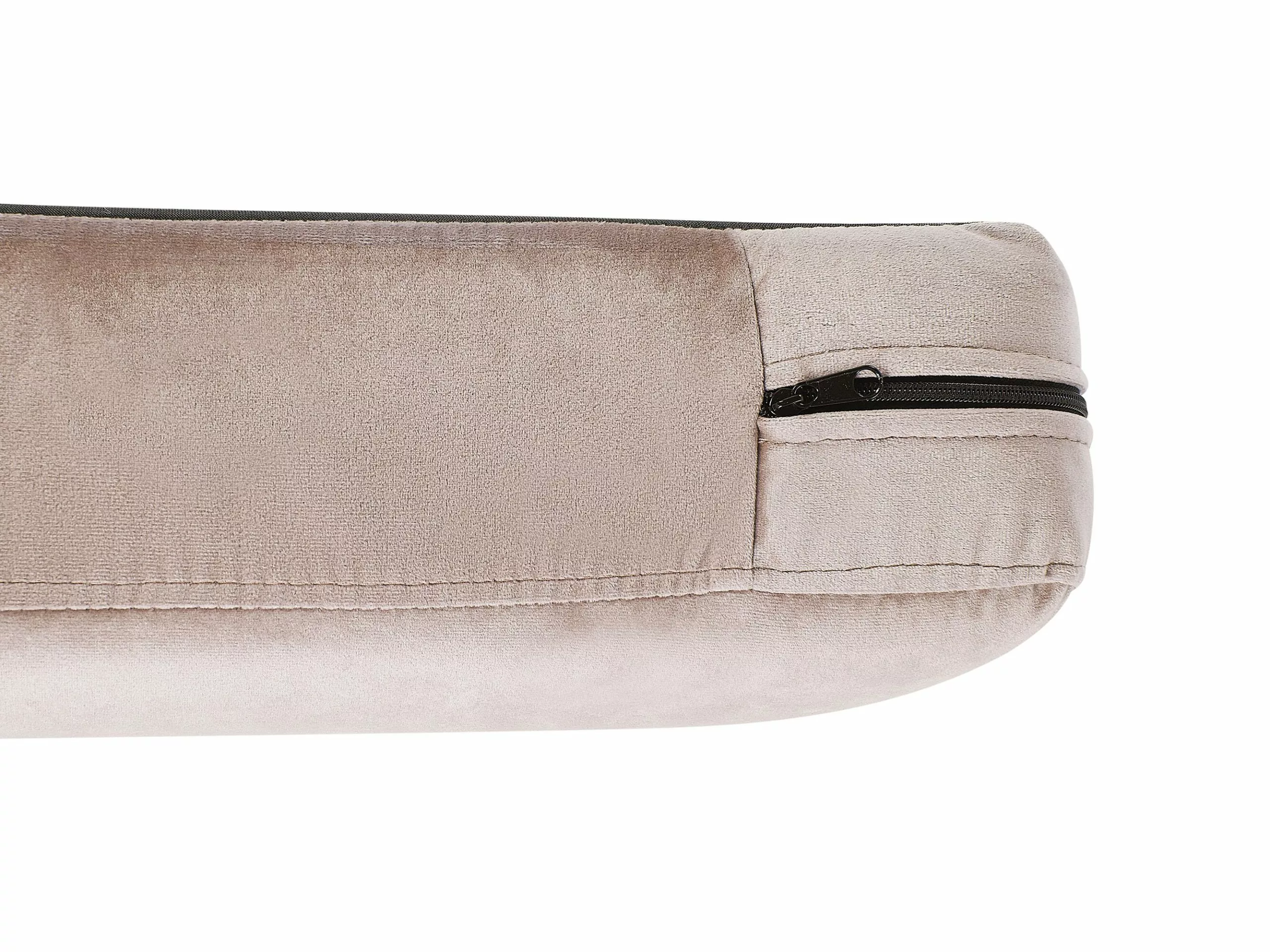 Beliani Sillón De Terciopelo Gris Pardo/dorado VIETAS - Imagen 7