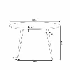 Beliani Mesa De Comedor Blanco/negro ⌀ 120 Cm ODEON 17 Beliani Mesa De Comedor Blanco/negro ⌀ 120 Cm ODEON -Sillones Ventas undef src sa picid 775982 type whitesh image scaled
