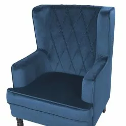 Beliani Sillón De Terciopelo Azul Con Reposapiés SANDSET 15 Beliani Sillón De Terciopelo Azul Con Reposapiés SANDSET -Sillones Ventas undef src sa picid 776375 type whitesh image scaled