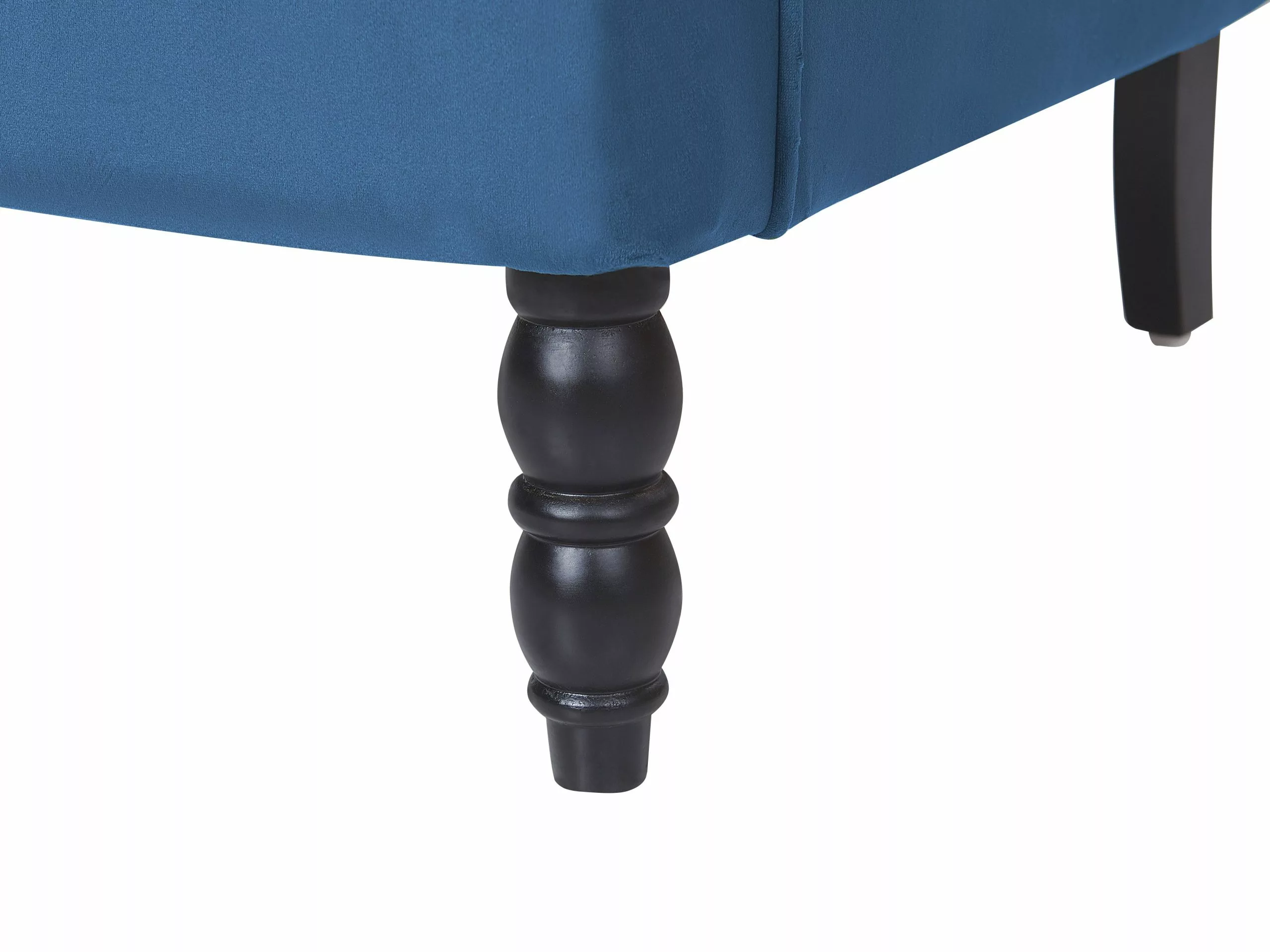 Beliani Sillón De Terciopelo Azul Con Reposapiés SANDSET 9 Beliani Sillón De Terciopelo Azul Con Reposapiés SANDSET - Imagen 9