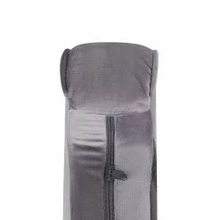 Beliani Sillón De Terciopelo Gris Con Reposapiés SANDSET -Sillones Ventas undef src sa picid 776394 type whitesh image scaled