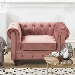 Beliani Mesa Auxiliar De Vidrio Templado/metal Marrón Dorado ⌀ 40 Cm LUCEA -Sillones Ventas undef src sa picid 778837 type color image 1 scaled