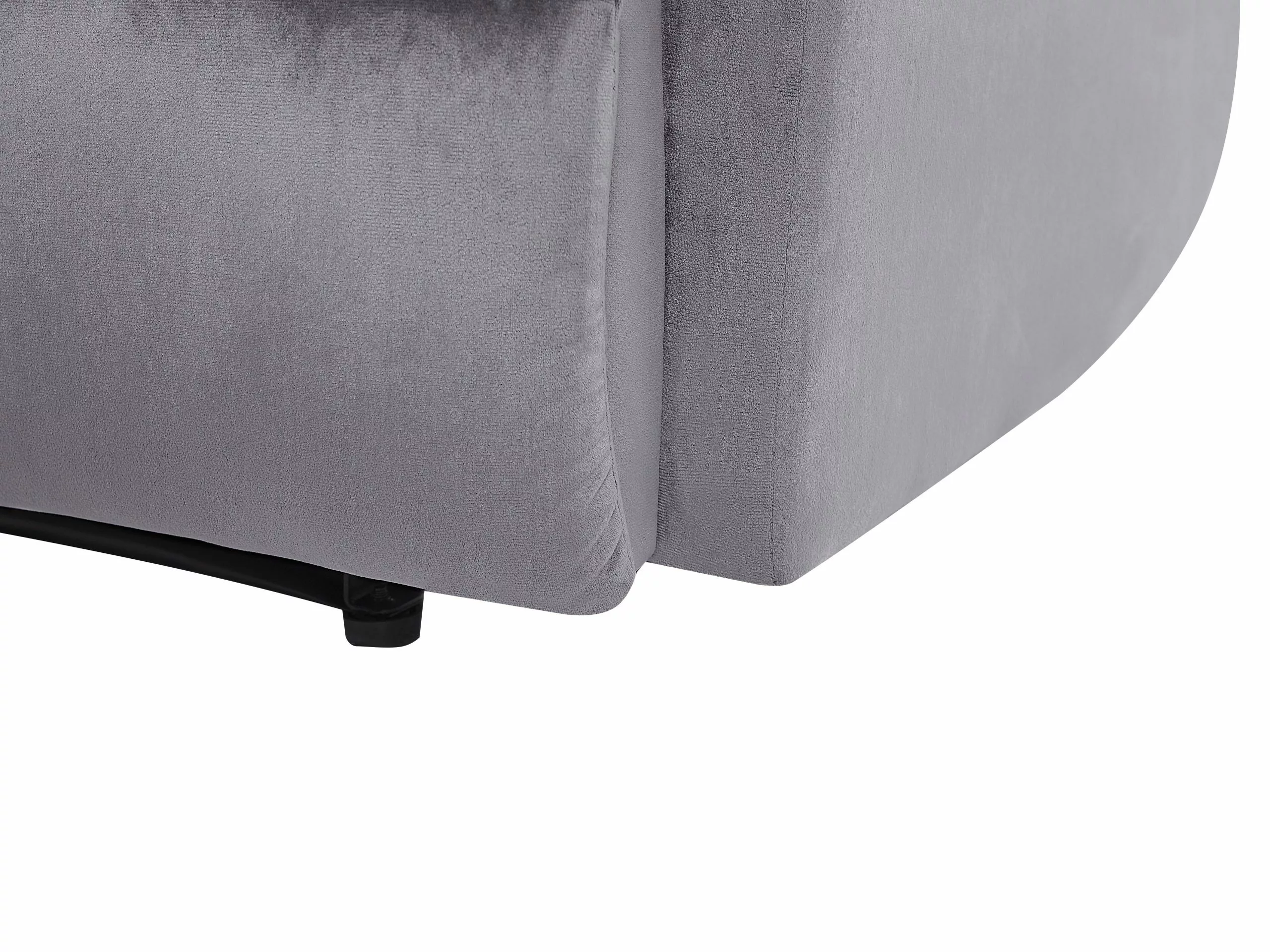 Beliani Sillón Reclinable De Terciopelo Gris/negro ESLOV 9 Beliani Sillón Reclinable De Terciopelo Gris/negro ESLOV - Imagen 9