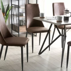 Beliani Mesa De Comedor Gris Claro/negro 160 X 90 Cm BUSCOT -Sillones Ventas undef src sa picid 780344 type color image scaled