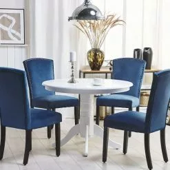 Beliani Mesa De Comedor Blanca ø 100 Cm AKRON 15 Beliani Mesa De Comedor Blanca ø 100 Cm AKRON -Sillones Ventas undef src sa picid 781798 type color image scaled