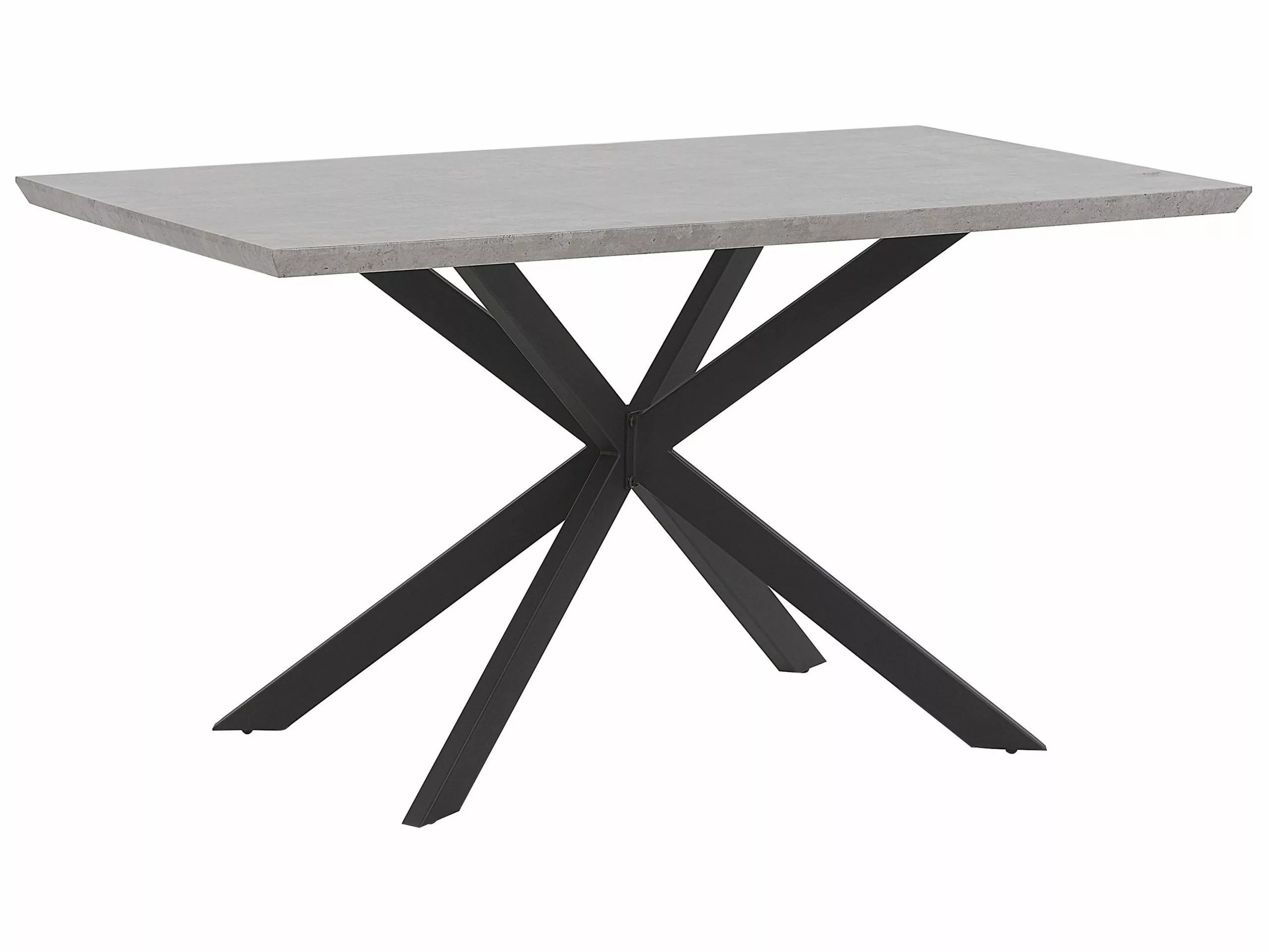 Beliani Mesa De Comedor Gris Claro/negro 140 X 80 Cm SPECTRA 1 Beliani Mesa De Comedor Gris Claro/negro 140 X 80 Cm SPECTRA
