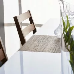 Beliani Mesa De Comedor Extensible Blanco/madera Clara 160/200 X 90 Cm KALUNA -Sillones Ventas undef src sa picid 783498 type whitesh image scaled