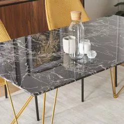 Beliani Mesa De Comedor De Vidrio Templado Blanco/negro/dorado 140 X 80 Cm KENTON 13 Beliani Mesa De Comedor De Vidrio Templado Blanco/negro/dorado 140 X 80 Cm KENTON -Sillones Ventas undef src sa picid 785246 type whitesh image scaled