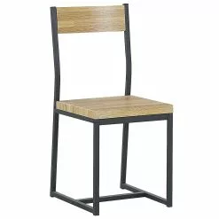 Beliani Conjunto De Comedor 4 Plazas Madera Clara/negro FLIXTON -Sillones Ventas undef src sa picid 785620 type whitesh image scaled