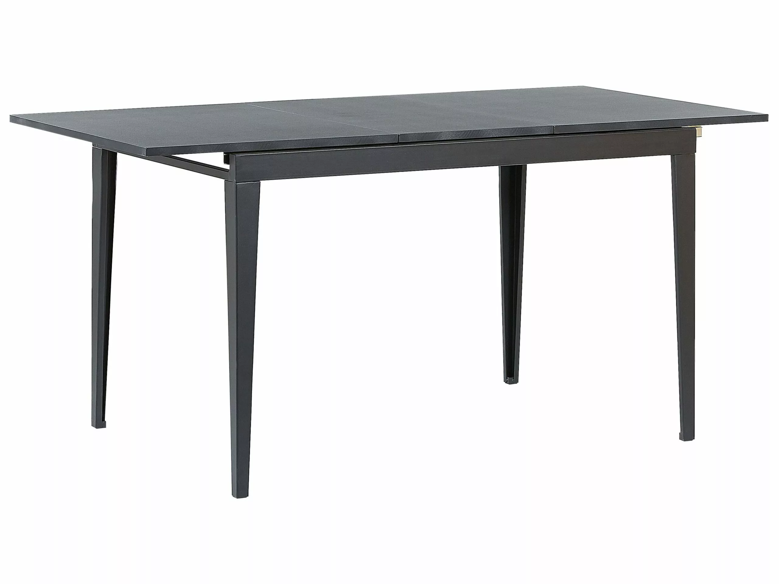 Beliani Mesa De Comedor Extensible Negra 120/160 X 80 Cm NORLEY