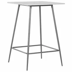 Beliani Mesa De Bar Gris/negro 70 X 70 Cm VELTA