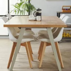 Beliani Mesa De Comedor Madera Clara/gris 150 X 90 Cm LENISTER 10 Beliani Mesa De Comedor Madera Clara/gris 150 X 90 Cm LENISTER -Sillones Ventas undef src sa picid 785847 type whitesh image scaled