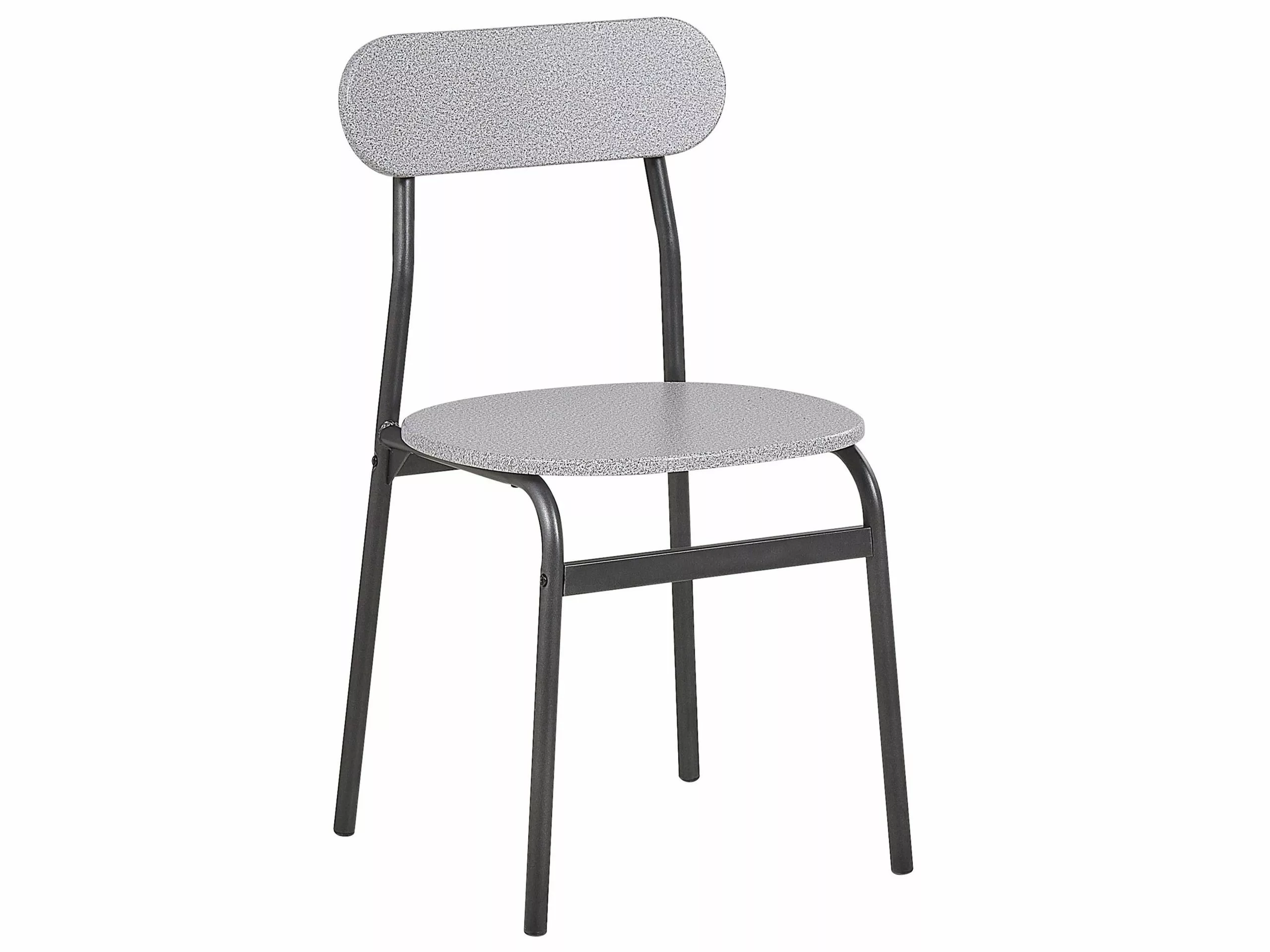 Beliani Conjunto De Comedor 4 Plazas Gris Claro/negro VELDEN 9 Beliani Conjunto De Comedor 4 Plazas Gris Claro/negro VELDEN - Imagen 9