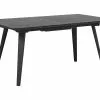 Beliani Mesa De Comedor Extensible Negra 160/200 X 90 Cm IRVINGTON