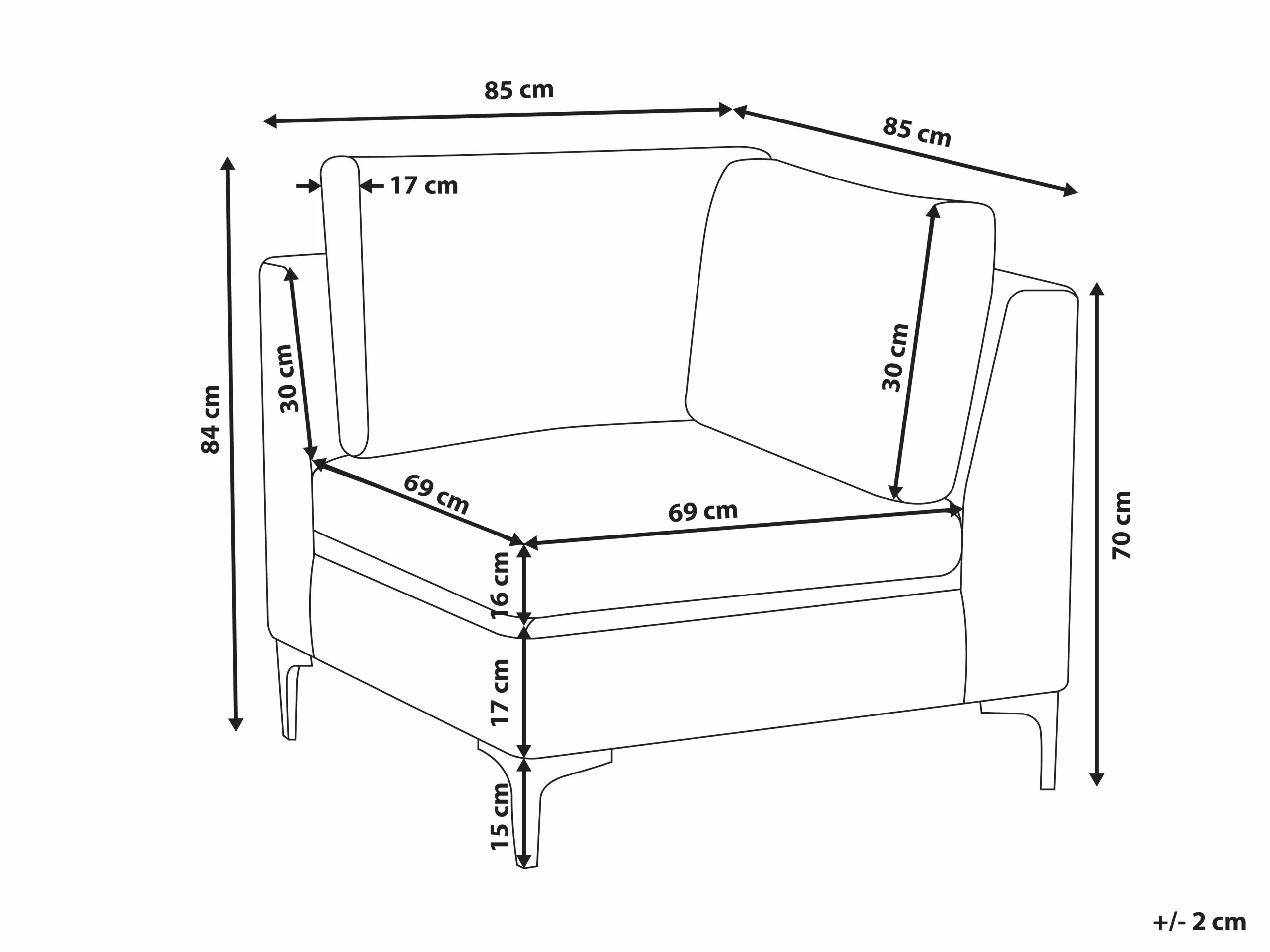 Beliani Sección Esquinera De Terciopelo Verde EVJA - Imagen 10