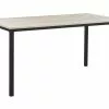 Beliani Mesa De Comedor Madera Clara/negro 150 X 90 Cm HOCKLEY