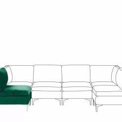 Beliani Sillón De Terciopelo Verde EVJA -Sillones Ventas undef src sa picid 790920 type whitesh image scaled