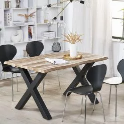Beliani Mesa De Comedor Extensible Madera/negro 140/180 X 90 Cm BRONSON 15 Beliani Mesa De Comedor Extensible Madera/negro 140/180 X 90 Cm BRONSON -Sillones Ventas undef src sa picid 790959 type whitesh image scaled