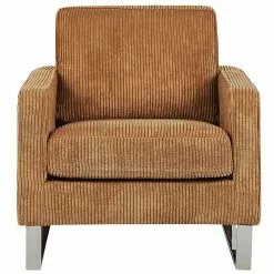 Beliani Sillón De Pana Marrón Claro VIND -Sillones Ventas undef src sa picid 791382 type whitesh image scaled