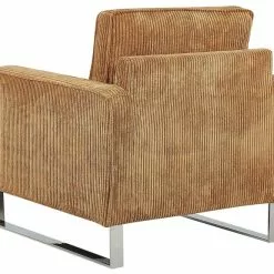 Beliani Sillón De Pana Marrón Claro VIND -Sillones Ventas undef src sa picid 791383 type whitesh image scaled