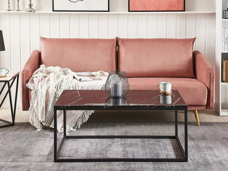 Beliani Mesa De Centro Negra 100 X 60 Cm DORRIS 2 Beliani Mesa De Centro Negra 100 X 60 Cm DORRIS - Imagen 2