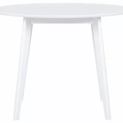 Beliani Mesa De Comedor Blanca ⌀ 100 Cm ROXBY