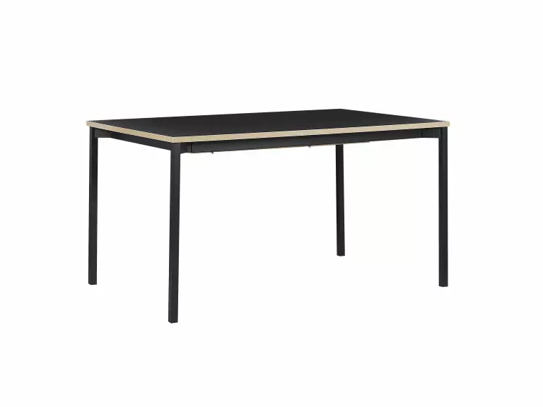 Beliani Mesa De Comedor Extensible Negra Varios Tamaños AVIS 4 Beliani Mesa De Comedor Extensible Negra Varios Tamaños AVIS - Imagen 4