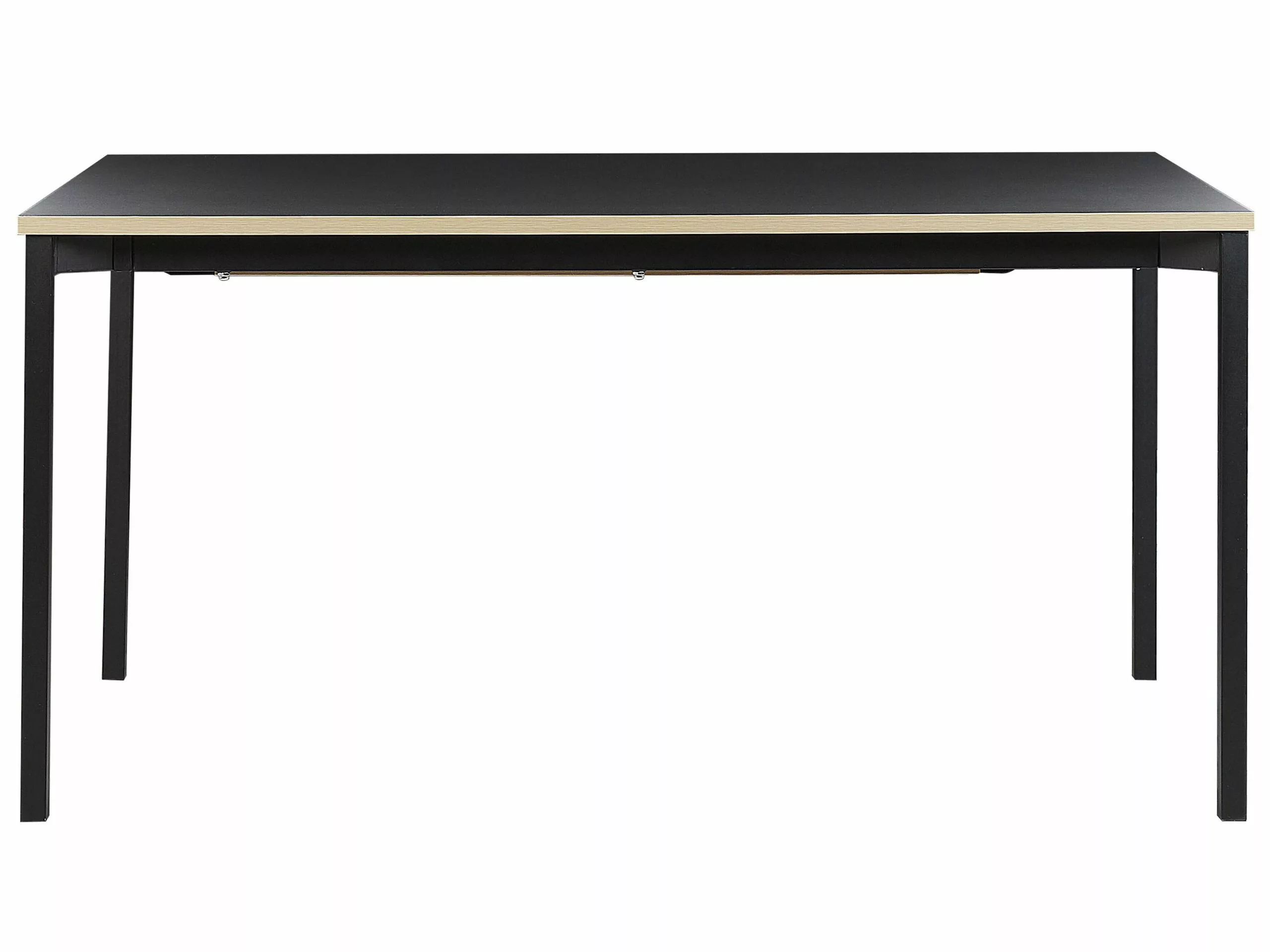 Beliani Mesa De Comedor Extensible Negra Varios Tamaños AVIS 6 Beliani Mesa De Comedor Extensible Negra Varios Tamaños AVIS - Imagen 6