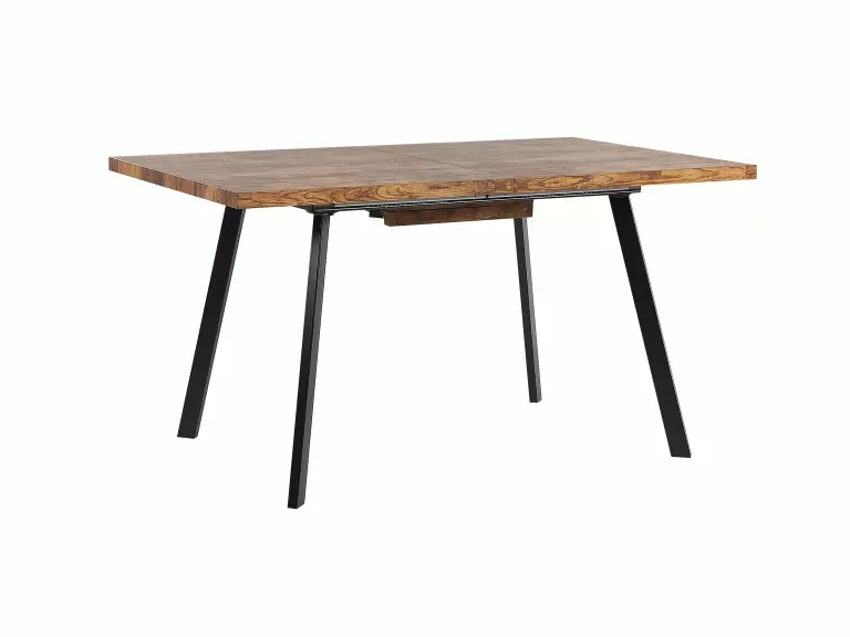 Beliani Mesa De Comedor Extensible Madera Clara/negro 140/180 X 90 Cm HARLOW 4 Beliani Mesa De Comedor Extensible Madera Clara/negro 140/180 X 90 Cm HARLOW - Imagen 4