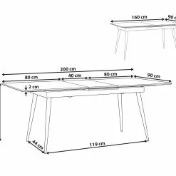 Beliani Mesa De Comedor Extensible Negra 160/200 X 90 Cm MALDON 19 Beliani Mesa De Comedor Extensible Negra 160/200 X 90 Cm MALDON -Sillones Ventas undef src sa picid 793953 type whitesh image scaled