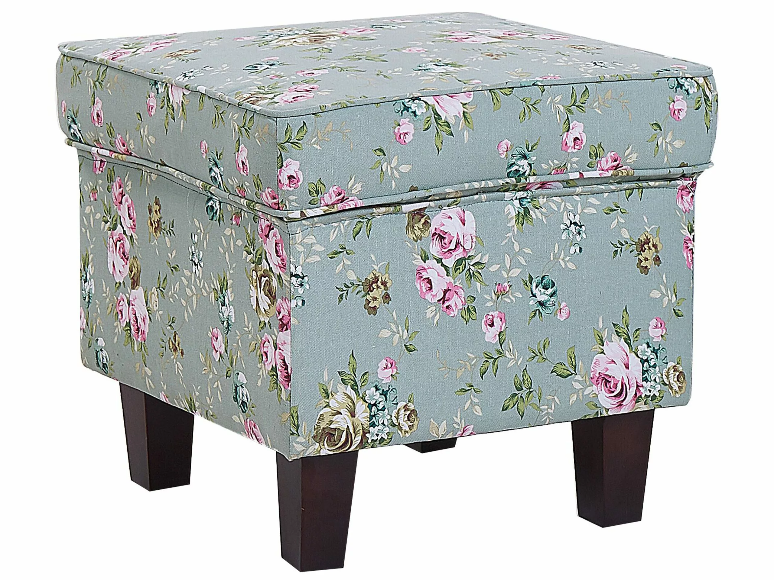 Beliani Sillón De Algodón/poliéster Verde/multicolor Con Reposapiés HAMAR - Imagen 10