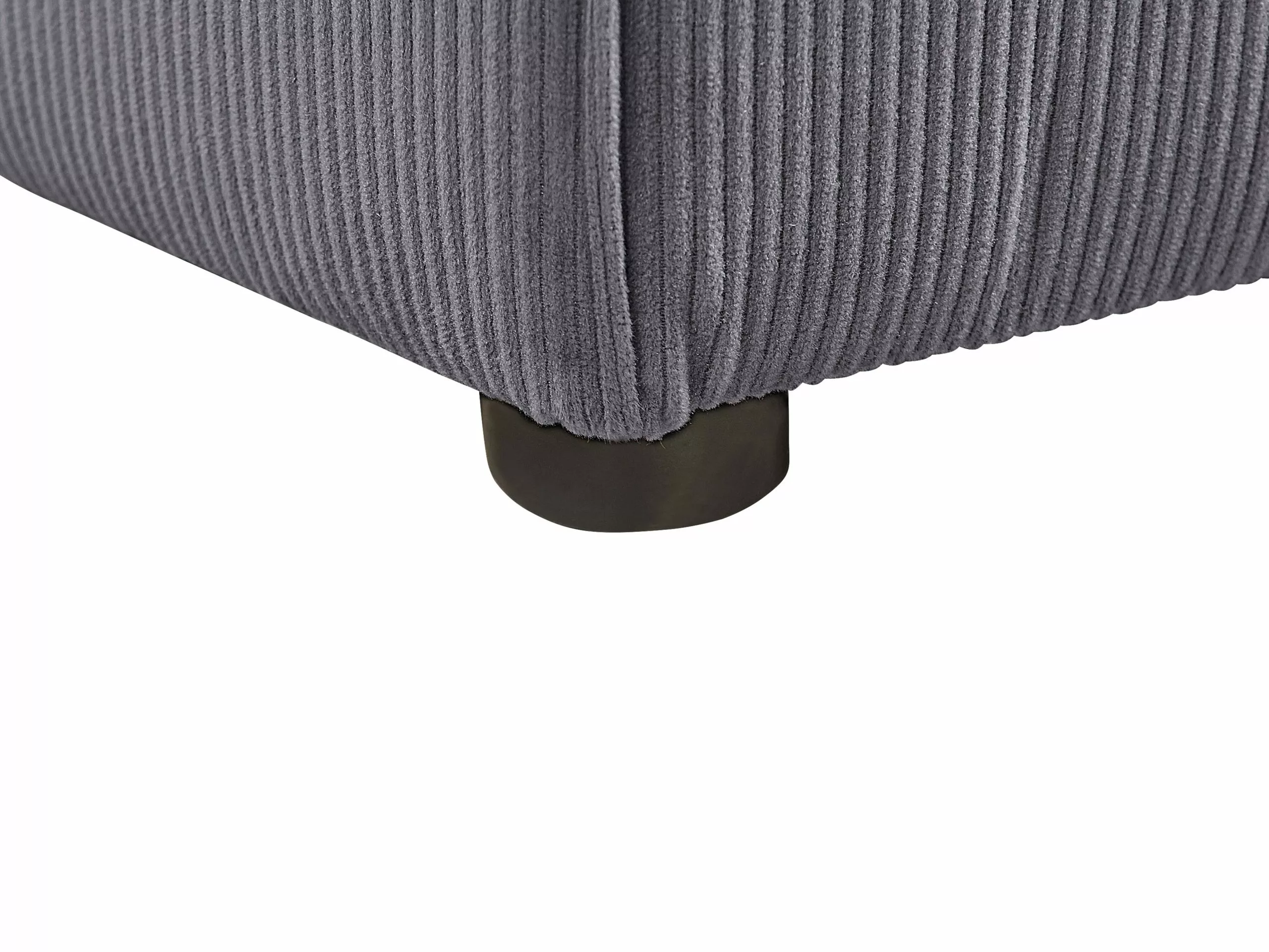 Beliani Módulo Esquinero De Pana Gris LEMVIG - Imagen 9