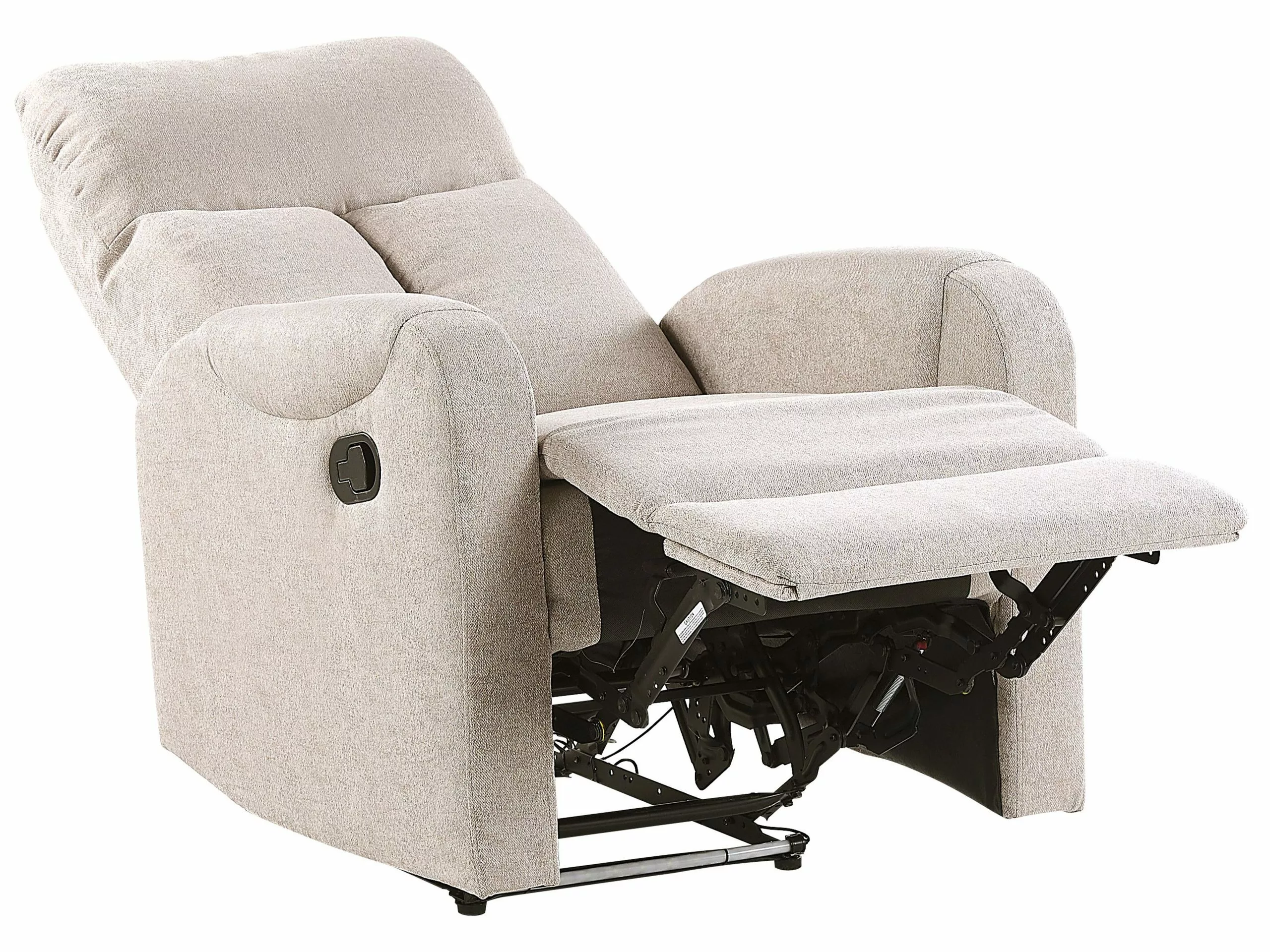 Beliani Sillón Reclinable Con LED Y Puerto USB Beige SOMERO 5 Beliani Sillón Reclinable Con LED Y Puerto USB Beige SOMERO - Imagen 5