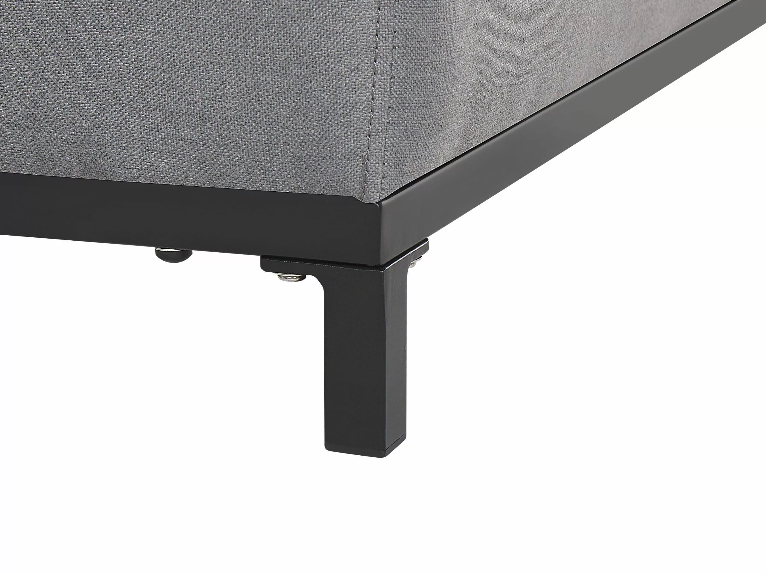 Beliani Conjunto De 2 Sillones De Poliéster Gris/negro ROVIGO - Imagen 8