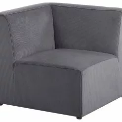 Beliani Módulo Esquinero De Pana Gris LEMVIG -Sillones Ventas undef src sa picid 796476 type whitesh image scaled
