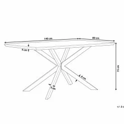 Beliani Mesa De Comedor Madera Oscura/negro 140 X 80 Cm SPECTRA 15 Beliani Mesa De Comedor Madera Oscura/negro 140 X 80 Cm SPECTRA -Sillones Ventas undef src sa picid 797781 type whitesh image scaled